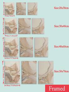 3pcs Abstract Beige Fluid Art Posters, Wall Art Posters, Optional Frame