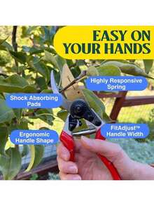 EnduroPRO Ergonomic Bypass Pruners - Professional Titanium Garden Shears - Heavy Duty Hand Pruning Scissor, Tree Trimmer, Gardening, Branch, Hedge, Shrub Bush Clippers - EnduroPRO - View 5