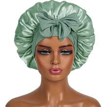 Women's Bonnet: Solid Color Adjustable Tie Style, Fashionable Silky Satin Cap For Casual Hair Protection And Non-Slip Sleep Wear