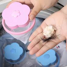 10pcs Flower Shaped Washing Machine Lint Filter - Floating Lint Catcher, No Electricity Needed, Laundry Mesh Bag, Durable Material, Easy To Use, Suitable For Household Laundry, Gentle On Clothes, Removes Pet Hair And Fuzz From Washing Machine Filter