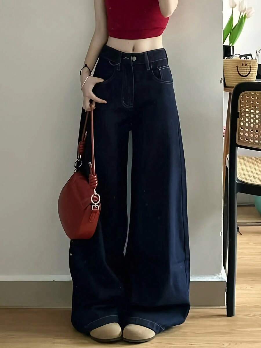 Women Jeans - 藍色 - 查看 1