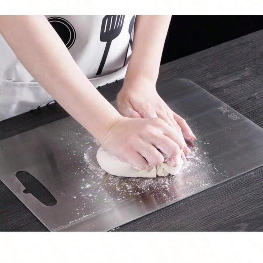 1PC Stainless Steel Cutting Board With 3 Sizes, Double - Sided Kitchen Chopping Board, Easy Clean & Storage Tool For Fruits Vegetables - 1PC Small 20*30cm - View 1