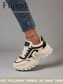 Flipark 1 双女士时尚休闲百搭轻便休闲运动鞋，适合学生外出穿着