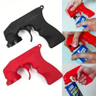 1 pieza, Pistola de pulverización manual con mango ergonómico - Herramienta portátil de pintura y pulverización para proyectos DIY fáciles, opciones en negro y rojo, equipo para proyectos DIY | Agarre ergonómico | Boquillas intercambiables