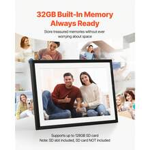 260 Mm Digital Picture Frames (2-PK), 1280x800 HD IPS Touch Screen Electronic Photo Frame, 32GB Memory, Auto-Rotate Portrait Or Landscape, Share Moments Instantly Via App, For Parents Friends
