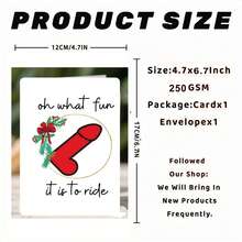 1 felicitare de Crăciun cu plic - felicitare amuzantă de sărbători potrivită pentru prieteni, familie, frați, surori, soție, soț, fiu, fiică - felicitare de Crăciun plină de umor cu tematică jucăușă, material din hârtie