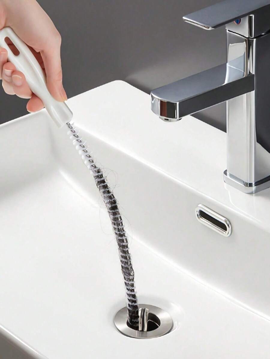 Juego de 4 herramientas de limpieza de tuberías, que incluye destapadores de tuberías flexibles y removedores de pelos atascados; adecuado para lavabos, duchas y bañeras, atrapa eficazmente el cabello y limpia las tuberías en cocinas y baños, y se aplica a la decoración del baño del hogar, la decoración de otoño y los escenarios de vuelta al colegio