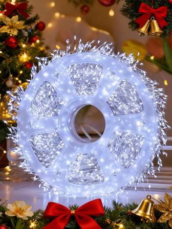 100/200/300/600 LED Warm Glow Firecracker String Lights, Battery Operated, Suitable For Indoor Parties And Christmas Trees (Batteries Not Included), Perfect For Thanksgiving And Holidays, Holiday Decorations, Indoor Lighting, Holiday String Lights, Warm Glow, Lightweight Design, Plastic Construction, Battery Operated Lights, Decorative Lighting, Home Decorators, Holiday Enthusiasts