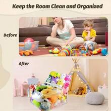 Storage Sofa, Stuffed Animal Transparent Storage Chair No Filler PVC Organizer Bean Bag Organizing Rooms Plush Toys When FilledHandrail - Pretil - Ver 5