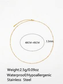 1pc Stainless Steel Chain, Casual & Fashionable, Suitable For DIY Pendant Necklace, Delicate & Petite Design For Women