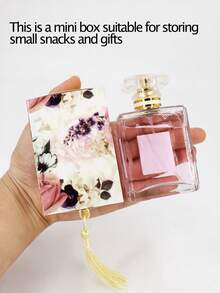 5 pièces Boîtes cadeaux mini à motif fleur de rose à sortir pour les faveurs de fête d'anniversaire/mariage - 5 pièces/ensemble - Voir 2