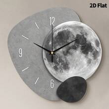 Reloj de pared decorativo minimalista de lujo 2D, movimiento de cuarzo súper silencioso, sin sonido de tic-tac, adecuado para sala de estar, dormitorio y oficina, decoración de pared de dormitorio de moda - Multicolor - Ver 11
