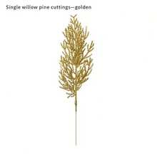 20pcs/12pcs/1pc-Christmas Glitter Needles Christmas Glitter Pine Needles Christmas Custom And Hanging Faux Pine Leaf Cedar Stems Christmas Leaf Stems Diy Crafts Garland Home Decoration, Golden Christmas Decoration, Gold Sequins Faux Pine Needles Artificial Christmas Skewers Tree Sticks Tabletop Custom Stand Christmas Tree Wreath Wedding Bouquet Winter Holiday Holiday Decoration