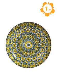 Platos de cerámica estilo bohemio, set individual/4 piezas, set de 4 piezas de colores mixtos, adecuados para platos de cena en el hogar/restaurante, platos de fruta, vajilla de cocina - Multicolor - Ver 9