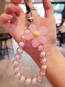 Colorful Japanese & Korean Style Beaded Flower Decor Cellphone Strap Wrist Strap Bag Charm Keychain Bag Accessories Gift Gift Accessories Decor For Teen Girls Women College Students Rookies & White-Collar Workers Present Car Accessories Women Macrame Key Chain Charms Cute Keychain Wristlet Keychain School Supplies Teacher Gifts Back To School Teacher Accessories Phone Charms - Màu xanh lam - Xem 6