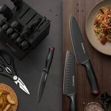 15-Piece Kitchen Knife Set With Sharpener, German Stainless Steel, Anti-Rust, Dishwasher