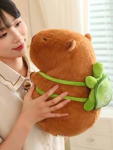 1 szt. pluszowa lalka z popcornem, frytkami i kapibarą, prezent świąteczny dla przyjaciół, prezent z kapibarą na zakończenie studiów doktoranckich, lalka z kapibarą w formie ciasta i deseru, dekoracja z dyni i nietoperza na Halloween