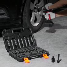 360 Degree Rotating Impact Socket Set, 14 Piece, 3/8 In. Drive, 6 Point Socket Set - 14 piezas 360 grados - 查看 9