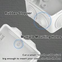 4 Pcs Waterproof Junction Box – Square ABS Dustproof Weatherproof Enclosure For CCTV Camera, Strip Lights, Road Sign Connections - White - View 6