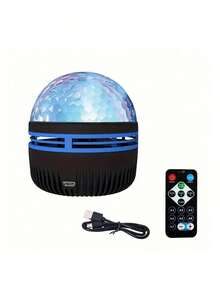 1. A USB-Powered Water Wave Effect Projector Lamp With An RGB LED Display Screen, A Galaxy Projector Atmosphere Lamp Equipped With A Remote Control, 7 Color Modes, Adjustable Brightness, Multi-Color Lighting, Suitable For Bedrooms, Home Theaters, Room Decoration, Holiday Gifts, Weddings, Camping And Other Occasions. - Multi-color light - 查看 7