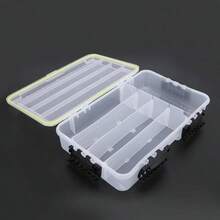 Almacenamiento de Tacos de Pesca de Caja de Luya, Caja de Cebo Transparente Duradera con 4 Hebillas, Gran Espacio de Doble Capa para seuelos de truchas, cebos, Ganchos y - #211 - Ver 6