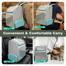 Full Vented Cat Backpack Carrier, Back Expandable Backpack For Large Cat And Small Dog Up To 16 Pounds, Airline Approved Kitten Carrying Bag For Traveling And Hiking - Multicolor - View 8