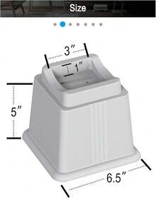 ZTON Adjustable Bed Furniture Risers Elevation In Heights 3", 5" Or 8" Heavy Duty Risers For Both Posts And Wheels Of Furniture Sofa Bed Couch Chair Table,Support Up To 3000 Lbs. (12 Pack, Grey)