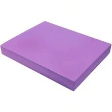 Almohadilla de Equilibrio para Ejercicio, Almohadilla de Espuma de Entrenamiento de Equilibrio TPE, Cojn Suave de Soporte Plano, Colchoneta de Yoga para Fitness de Alto Rebote - Púrpura ratán oscuro - Ver 2
