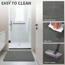 - Tapete de bao antideslizante con respaldo de goma, tapete de ducha absorbente de secado rpido, tapetes de bao de diatomita para suelo de bao, cocina gris oscuro, 40x 60 - gris oscuro + 1'11" x 1'4" (Rectangular) - Ver 7