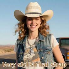 YC 6 Pcs Cowboy Hat Accessories For Women Men Cowgirl Bands Hats Western Style Hatbands Fashion - Nhiều màu - Xem 6