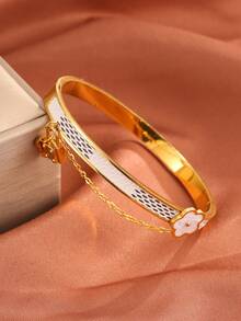 1 pieza Pulsera vintage de acero inoxidable, accesorio de moda perfecto para cualquier ocasión para familiares/amigos/seres queridos