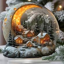 قطعة ديكورية أكريليك قرية القمر البوهيمية - عرض متعدد الوظائف مناسب للمنزل والمكتب، هدية عيد الميلاد المثالية، رائعة لديكور غرفة المعيشة والشرفة والنوم