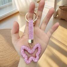 YITUMU Portachiavi di lusso con farfalla di strass - ciondolo scintillante per chiavi di auto, decorazione per borse