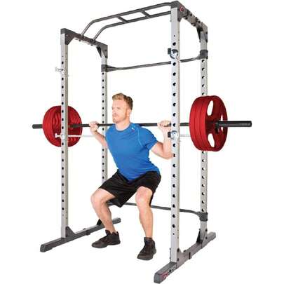 Power Cage Squat Rack With Optional LAT Pulldown, Cable Crossover, 800 Lb Capacity, Multi-Grip Pull-Up Bar, Adjustable  Bars, Strength Training For Home Gym,22030205
