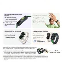 Xiaomi Redmi Band 3 Smart Bracelet, 24/7 Blood Oxygen Monitoring, High Refresh Rate Large Screen, Long Battery Life, Sports Tracker, Black/Beige - Beige - View 4