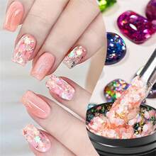 Mtssii 6件/套 8毫升 闪光凝胶指甲油 闪亮矿物亮片 可卸UV LED指甲凝胶 半永久美甲用品 美甲DIY - 彩色 - 查看 7