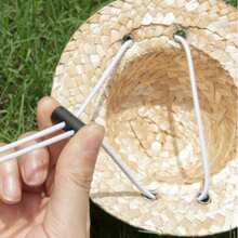 1 pieza Sombrero de paja para mascota protección solar - Camel - Ver 9