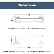FRANKLIN P49580CFBB Tiradores de cocina de latón escalonado 10 unidades - Montenegro - Ver 7