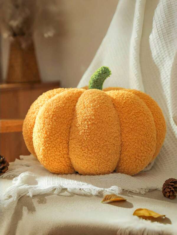 Pumpkin Pillows, Thanksgiving For Pumpkin Throw Pillows, Brown Pumpkin Shaped Pillow For Fall Room Decor, Teddy Cute Soft Pillow For Thanksgiving Day, Accent Big Fall Pillows