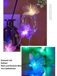 2m/3 Meter/6m/10m LED Lichtfaserkette, Hochzeit/Feiertag/Weihnachtsdekoration, warmweiß/farbig, USB oder Batteriebetrieben (Batterien nicht enthalten)