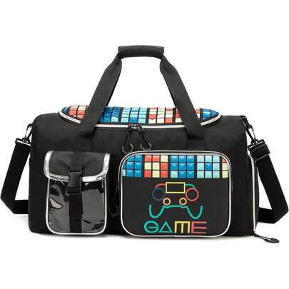 1pc Duffle Bag For Boys Boy Travel Bag Gifts Overnight Bag For Boys Boy Tote Bag Sleepover Bag For Boys Gym Dance Bag With Shoes Compartment