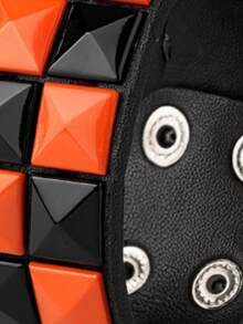 Spike Scene Bracelet Orange With Black Pop Punk - Màu tím - Xem 2
