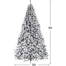 Cây thông Noel phủ tuyết cao cấp, cây thông Noel nhân tạo, lý tưởng để trang trí nhà cửa, văn phòng và tiệc tùng, bao gồm chân đế kim loại có thể gập lại - Nhiều màu - Xem 2