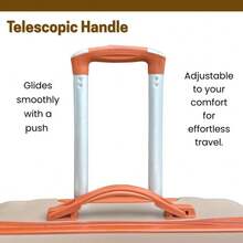 3 Piece Luggage Set 20" 24" 28" – Spinner Wheels Lightweight | Check-In Carry On 2 Colours - Beige - View 5