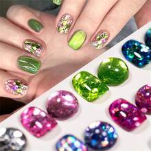 Mtssii 6件/套 8毫升 闪光凝胶指甲油 闪亮矿物亮片 可卸UV LED指甲凝胶 半永久美甲用品 美甲DIY - 彩色 - 查看 8