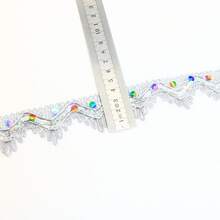 2 Yards Gold Color Silver Lace Ribbon Trims For Stage Performance Party Cosplay Wedding Clothes DIY Accessories ﻿