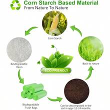 CZ Small Trash Bags 46 Gallon 200 Count  Trash Bags 4 Gallon Extra Strong Small Garbage Bags Unscented Size Expanded Green For Bathroom Bedroom Office Kitchen Trash Can 8502 - Green - View 2