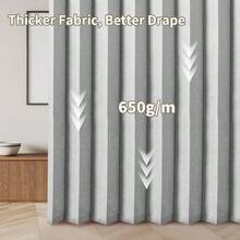 Blackout Accordion Style Magnetic Door Curtain For Closet Pleated Folding Doorway Curtain Accordion Door Interior Room Divider Bedroom Bathroom Living Room 42x78Grey - Xám - Xem 6