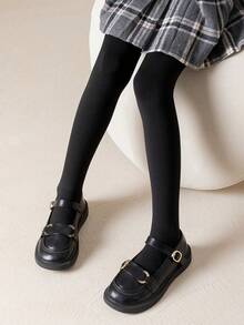 1 Peça Calça Legging Infantil com Forro Térmico Grosso, Quente para Outono/Inverno - Damasco - Visão 5