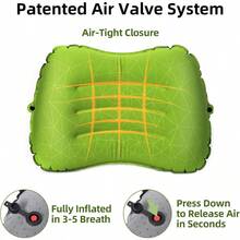 Camping Pillow Iatable Pillow Travel Pillows For Backpacking And Airplane Lumbar Port 2.0 Blow Up Pillow Comprible Comfortable Ergonomic Pillows Grey - Grey - View 3